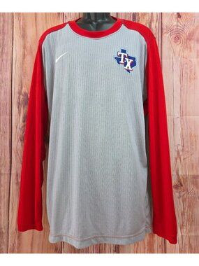 Nike Texas Rangers Mens Dri-Fit Long Sleeve Shirt 3XL Measurement